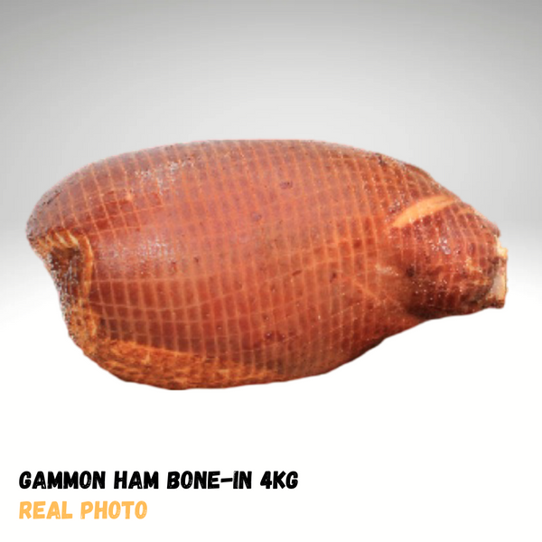 Smoked Gammon Ham (Bone-in) with Cranberry Sauce - 4kg (Cooked and Chilled)