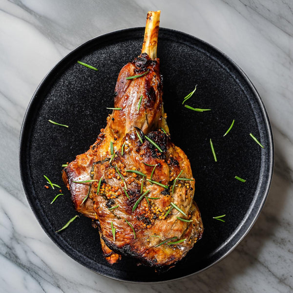 Roasted bone-in Lamb Leg with Gourmet Sauce - 2.2kg (Cooked and Chilled)